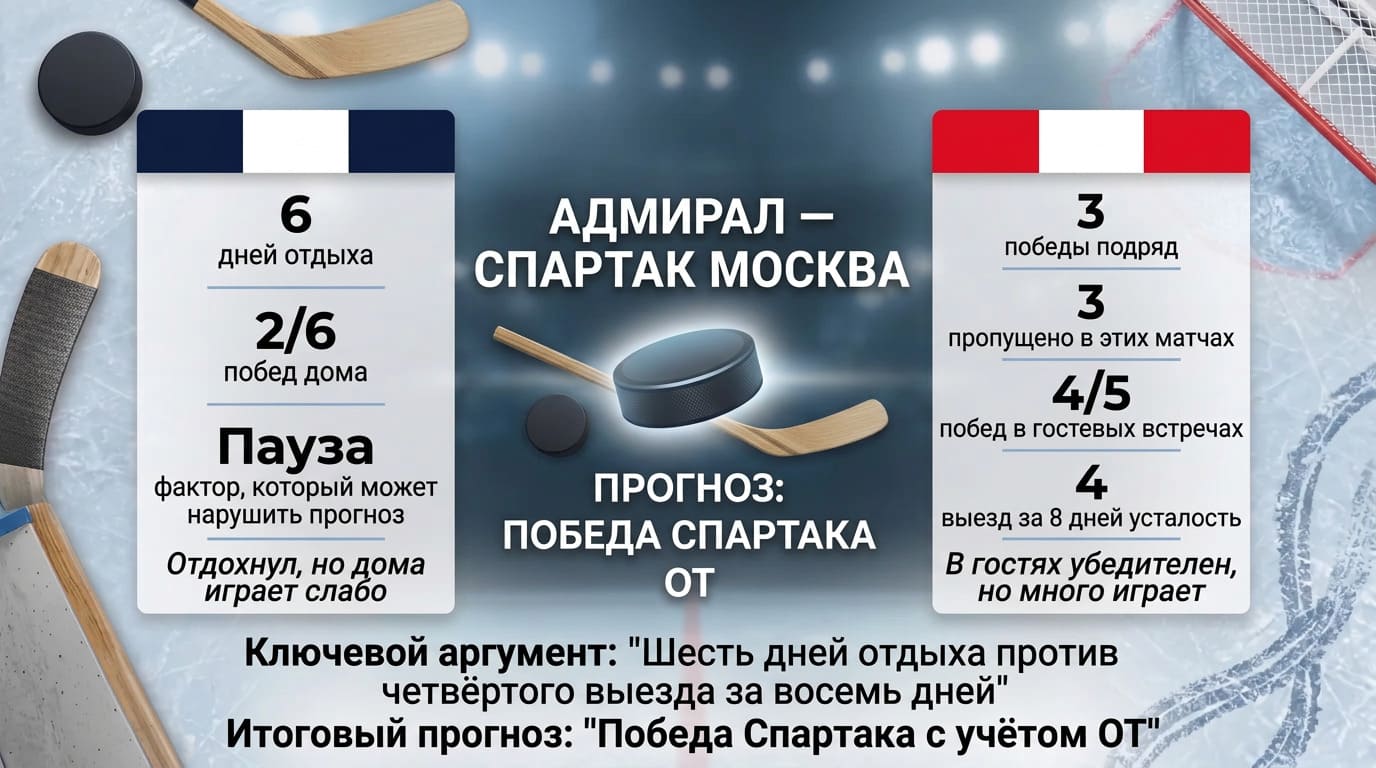 Адмирал — Спартак Москва: домашняя пауза против гостевого ритма