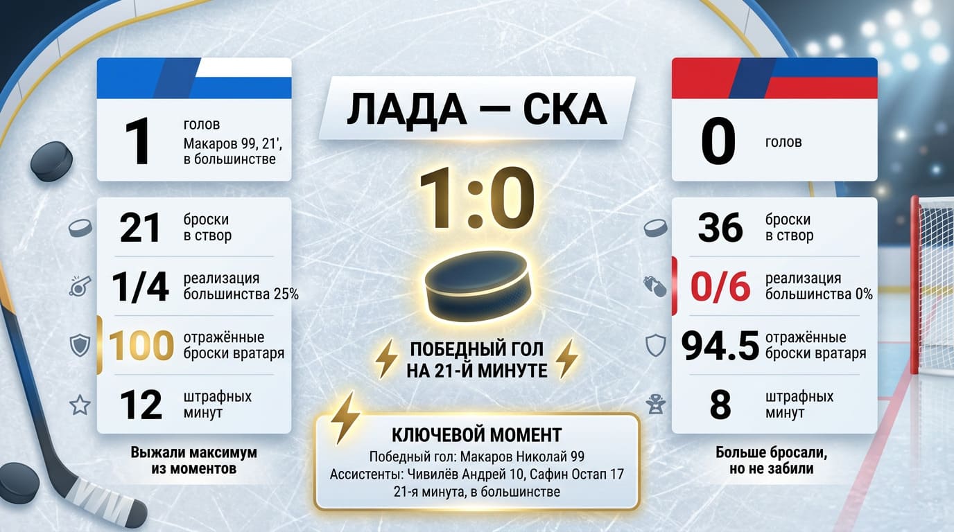 Лада переиграла СКА в Тольятти